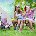 thumbnail image 6 of 600D Oxford Camping Chair Portable Foldable Chair Supports 220 lbs for Picnic, Fishing, Backpacking Beautiful Pink Hummingbird, 6 of 8