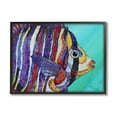 thumbnail image 2 of Stupell Industries Broad Fin Varied Layered Stripes Aquatic Fish Design Painting Black Framed Art Print Wall Art, Design by Lisa Morales, 2 of 5
