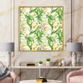 thumbnail image 2 of Designart 'Yellow Flowers and Tropical Foliage IX' Modern Framed Canvas Wall Art Print, 2 of 5