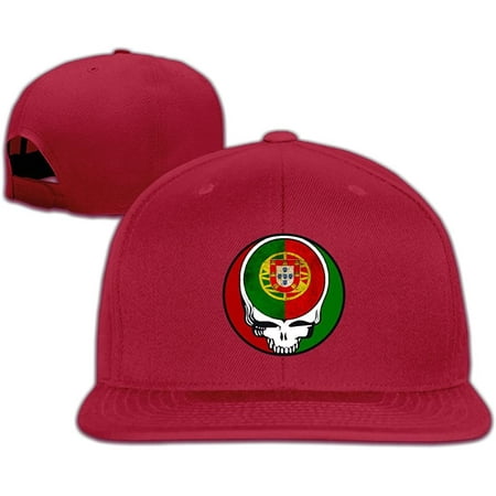 

CYANY Greatful PORTUGAL Flag Logo Flat Bill Snapback Adjustable Travel Hat Black