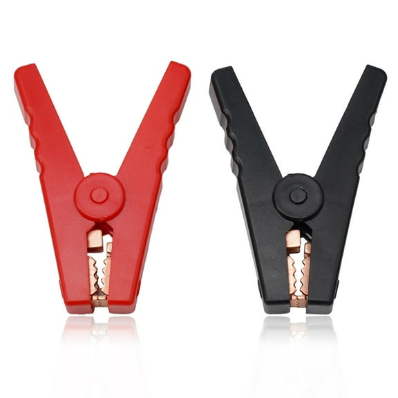 2Pcs Large 100A Crocodile For Alligator Clips Car Battery Chargers Insulated Clamp