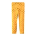 thumbnail image 3 of HILEELANG Little Girls Leggings 3-Pack Set Cotton Casual Solid Red Yellow Dots Tights Pants 6Years, 3 of 4