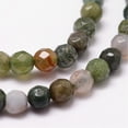 thumbnail image 3 of 5Strand Natural Indian Agate Beads Strands Faceted Round 4mm Hole: 1mm about 96pcs/strand 14.9 inch~15.1 inch, 3 of 3