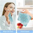 thumbnail image 5 of Coolnut 6 PCS Aqua Turquoise Mandala Washcloths, 12 X 12 Inches Cotton Wash Cloths, Highly Absorbent and Soft Face Towels for Bathroom,Gym,Hotel and Spa, 5 of 6