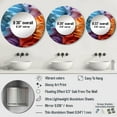 thumbnail image 4 of Designart "Textile Spectrum Echo" Abstract Shapes Round Mirror Wall Decor Modern - Large Orange Round Bathroom Mirror - Round Mirror - 29" x 29", 4 of 6