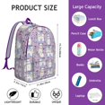 thumbnail image 5 of Bichon Dog Purple Florals Backpack for School,Cute School Bag,Schoolbag with Adjustable Shoulder Straps & Padded Back,15.7"x11.8"x5.5", 5 of 5