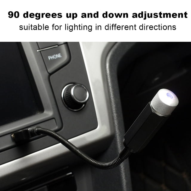 Luz de Cielo Estrellado para Techo de Coche, Proyector de Ambiente Románnico USB Ajustable, Lámpara decorata, Luz azul Púrpura, Aleación de aluminio para el interior del