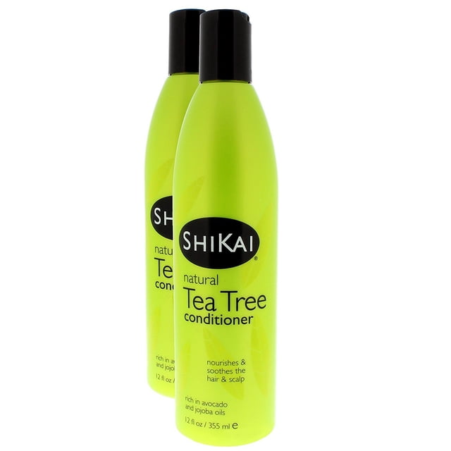 ShiKai - Acondicionador de aceite de árbol de té natural elaborado con aceites esenciales de menta y árbol de té para refrescar y estimular el cabello y el cuero cabelludo, alternativa sin jabón (12 o