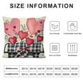thumbnail image 5 of RUIYC Valentines Day Pillow Cover Car Hearts Buffalo Holiday Farmhouse Pillow Case Gifts Decoration for Home Sofa Couch, 5 of 5