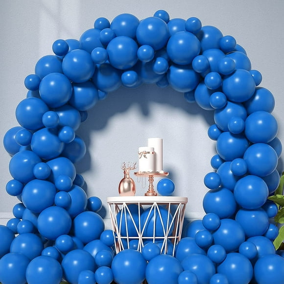 Jinsinto Bleu Ballons en Latex 12 Pouces + 5 Pouces 70 Pack Anniversaire Ballons Hélium Ballons Bleu Mat Ballons Bleu Bébé Douche Bleu Anniversaire Décorations de Fête de Mariage