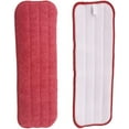 thumbnail image 4 of 8 Têtes de Vadrouille en Microfibre pour Vadrouilles Humides/sèches Recharges Réutilisables Adaptées au Système de Soin des Sols - Rouge, 4 of 5