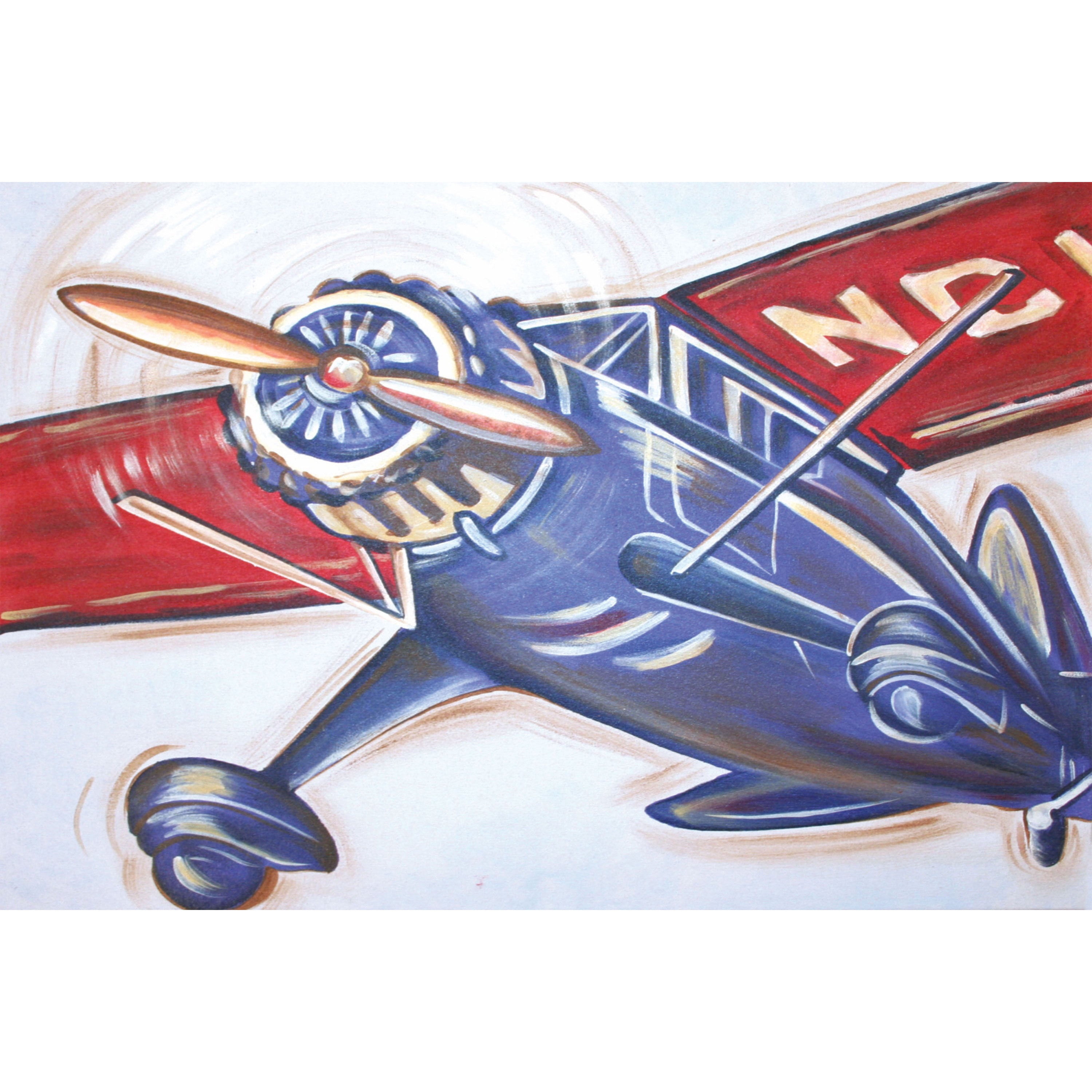Marmont Hill "Vintage Flyer" by Reesa Qualia Painting Print on Wrapped Canvas
