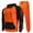 Orange, variant on Aofany Mens Sweat Suits Sets Jogging Suits Colorblock Striped Long Sleeve Pocket Hooded Pullover Sports Sweatshirt Top + Pants Set