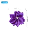 thumbnail image 2 of Unique Bargains 1.2 Inch Small Ribbon Flowers Satin Ribbon Flowers Mini Fabric Flowers Dark Purple 50 Pcs, 2 of 7