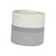 thumbnail image 4 of Cesta para plantas de cuerda tejida con asas, cesta de almacenamiento duradera y portátil. Blanco Gris 20x20cm, 4 of 9