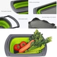thumbnail image 4 of Juego plegable – Juego de 3 piezas con colador redondo plegable sobre el fregadero – Juego de colador de silicona de grado alimenticio, 4 of 5