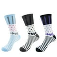 thumbnail image 1 of Women's Rayon from Bamboo Crazy Colorful Funky Casual Dress Polka Dot Stripe Socks - Assortment F - 3prs, 1 of 1