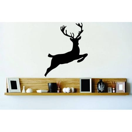 Custom Wall Decal Vinyl Sticker Hunter Deer Wild Animal Running Bedroom Bathroom Living Room Mural 20x20