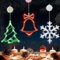 thumbnail image 1 of LOLStar Christmas Window Decorations,3 Pack Jingle Bell,Christmas Tree,Snowflake Christmas Window Lights with Suction Cup, Timer Function & Slow Fade, 1 of 5