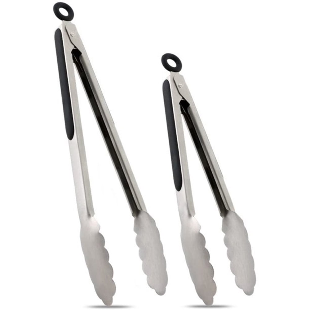 Dragonn Premium Sturdy 12-Inch and 9-Inch Stainless-Steel Locking Kitchen Tongs Set of 2