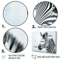 thumbnail image 3 of Designart "Zebra Color Pop In Black And Blue I" Animals Zebra Floater Framed Canvas Art Print, 3 of 5