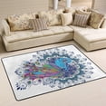 thumbnail image 2 of SKYSONIC Beautiful Peacock On White Lightweight Carpet Mats Area Soft Rugs Floor Mat Doormat Decoration for Rooms Entrance 36x24 inches, 2 of 6