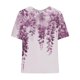 thumbnail image 4 of Fiudx Liquidación de Ofertas Flash Camiseta Holgada Informal con Estampado para Mujer, Tops de Manga Corta con Cuello de Muñeca, Blusa Bonita y de Lino, 4 of 5