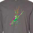 thumbnail image 4 of Inktastic Mardi Gras Crayfish Artsy Long Sleeve T-Shirt, 4 of 5
