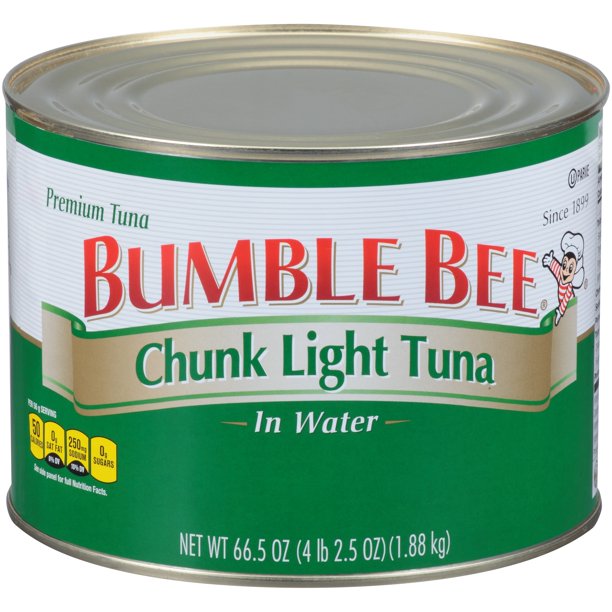 Bumble Bee Chunk Light Tuna in Water, 66.5oz Can