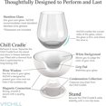 thumbnail image 4 of VoChill Stemless Wine Glass Chiller | Keep the Chill In Your New Accessory Separable & Refreezable Cradle Actively Chills Glassware Quartz, Single Stemless,, 4 of 8