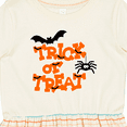 thumbnail image 4 of Inktastic Halloween Trick-or-treat with Spider and Bats Girls Toddler Dress, 4 of 5