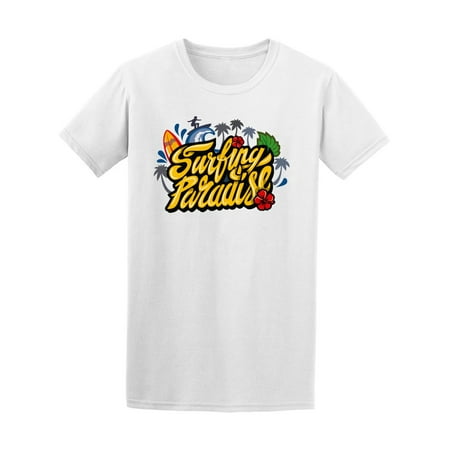 Paradise Surf Sign - Surfing Paradise Graffiti Sign Tee Men's -Image by Shutterstock