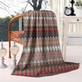 thumbnail image 2 of Brown Boho Geometric Triangles and Rhombuses Pattern Blanket,Comfortable Soft Lamb Wool Throw Blanket,All Season,Warm Lightweight Blankets for Sofa Bed Couch Living Room Chair,60"x80", 2 of 4