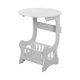 thumbnail image 2 of Mesita de noche con almacenamiento, mesa lateral compacta moderna para sofá, PVC blanco, 44x27x22 cm, fácil de montar para dormitorio, sala de estar o dormitorio universitario., 2 of 6
