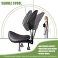 thumbnail image 5 of XIANERS Professional Saddle Stool Ergonomic Esthetician Chair with Back Support Comfortable Heavy Duty Saddle Chairs with Wheels for Dentist Offices Salons Spa classy, 5 of 10