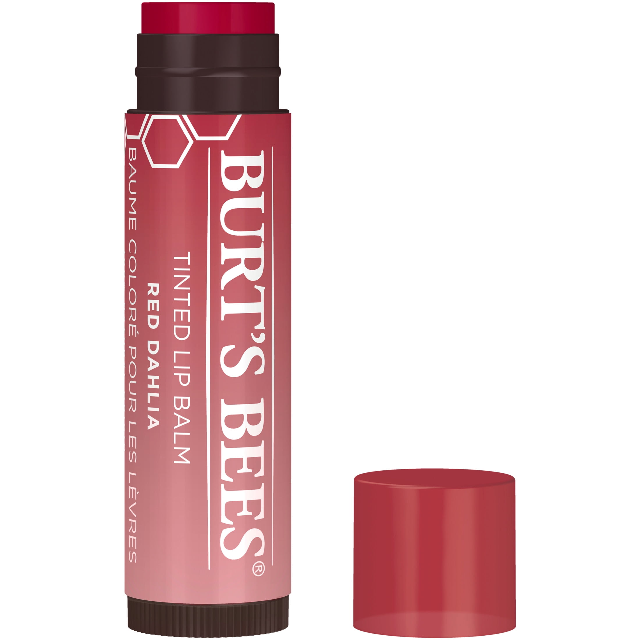 (2 pack) Burt's Bees Red Dahlia Tinted Lip Balm, Natural Origin Lip Care, 1 Tube, 0.15 oz.