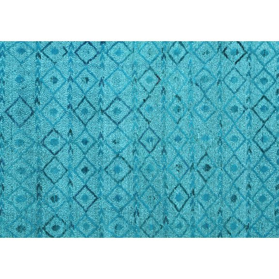 Ahgly Company Indoor Rectangle Abstract Light Blue Modern Area Rugs, 5' x 7'