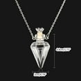 thumbnail image 5 of Transparent Heart Vial Perfume Bottle Necklaces for Titanium Steel Chain Make a for Wish Blood Vial Necklace Women Jewel, 5 of 9
