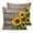 Brown Yellow, variant on Sunflower Wooden 24x24 Pillow Covers Set of 2, Farmhouse Vintage Botanical Floral Throw Pillow Covers Decorative Couch Cushion Case, Microfiber Square Pillowcases for Bedroom Car Living Room