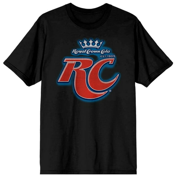 RC Cola Classic Logo Men's Black Graphic Tee-XL