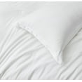 thumbnail image 6 of Chezmoi Collection Cliff 3-Piece Lightweight Cooling Comforter Set, King, Rayon Derived from Bamboo & Polyester Blended, Soft Breathable Bedding for Hot Sleepers, White, 6 of 9