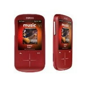 Angle View: SanDisk Sansa Fuze+ - Digital player - 4 GB - red