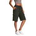 thumbnail image 6 of Gunia Casual Capri Pants For Women Knit Pocket Belted Casual Pants For Comfortable Everyday Wear With Functional Pockets Construction Summer Pants, 6 of 6