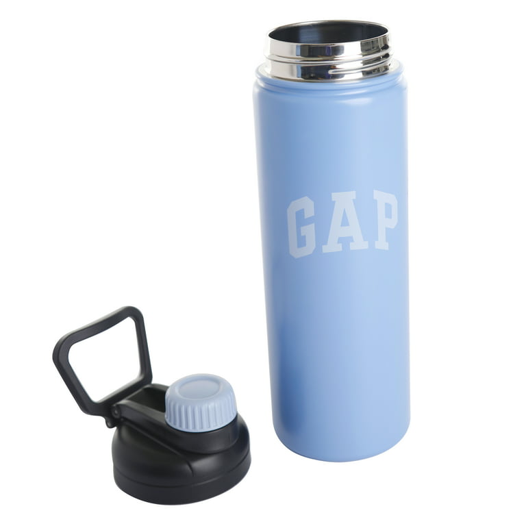 Gap Home 20 oz Medium Blue Solid Print Stainless Steel Water Bottle 2 Pack  