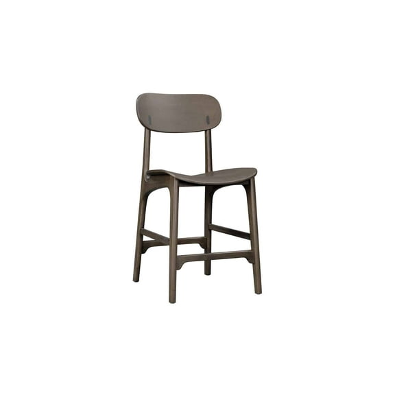 Boraam Solvang Wood Counter Stool in Carbonite/Dark brown Finish