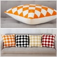 thumbnail image 4 of Huloretions Throw Pillow Covers 18 x 18 Set of 2,Home Throw Pillow Covers,Checkered Embroidered Couch Pillow,Decorative Pillows Square Cushion Covers for Sofa Couch Bed Living Room, 4 of 9