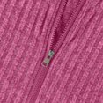 thumbnail image 4 of Sweaters for Women Long Sleeve Knitted Zip Up Hoodies Ribbed Pullover Loose Casual Sweatshirts with Pocket Pink M, 4 of 9