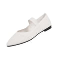 thumbnail image 5 of Xucatan Women's Pointed Toe Mesh Flats with Stretchy Knit Upper, Breathable Elastic Mary Jane Style Slip On Shoes, Soft Cushioned Insole Comfort Flats for Wide Feet and Daily Walking Gift, 5 of 8