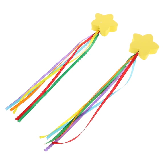 COMPUKAS 2-Pack Yellow Antenna Ribbon for Car Decoration, Outdoor Travel Accessories, and Stylish Car Antenna Toppers