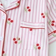thumbnail image 7 of Yuncity Women'S Pajamas 2 Piece Short Sleeve Cute Cherry Print Button Down Shirt With Shorts Set Sleepwear Loungewear Soft Comfortable Breathable Pjs S-Xl, 7 of 7